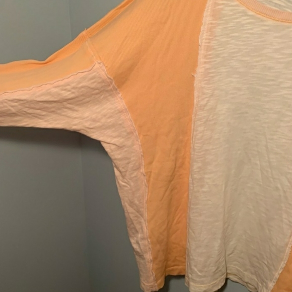 Saturday Sunday by Anthropologie Two Toned Orange Sherbet Thin Pullover S - L - Picture 5 of 7